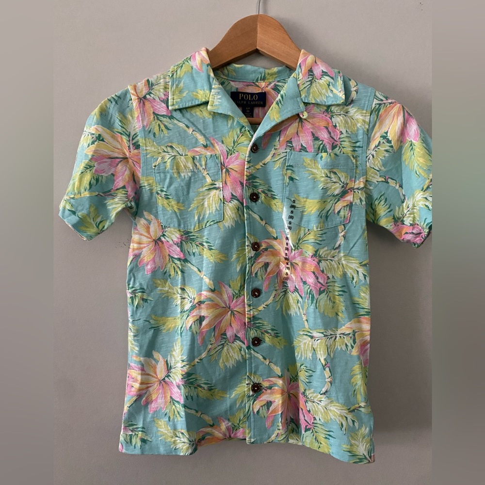 Polo Ralph Lauren Aloha Jersey Button Short Sleeve Shirt